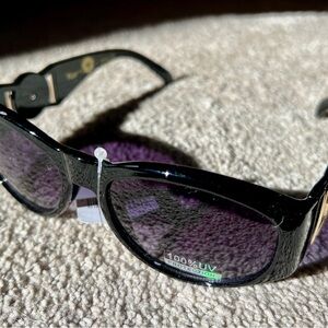 Garrison Eyewear Black Lion Medallion Sunglasses | Gold Accent | UV Protection